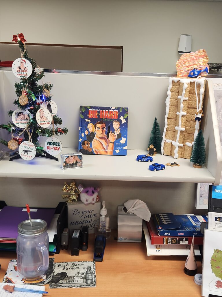 We had decorated desks